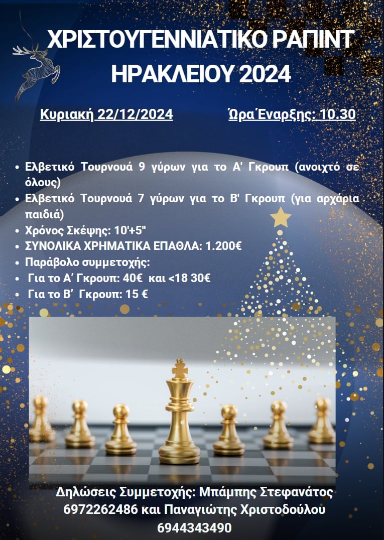 Χριστουγεννιάτικο Ράπιντ Ηρακλείου 2024 (Κυριακή 22 Δεκεμβρίου)